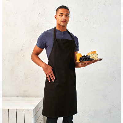 Recycled, organic bib apron